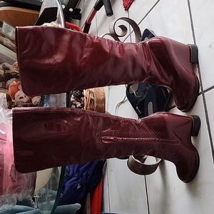 Chloe red boots